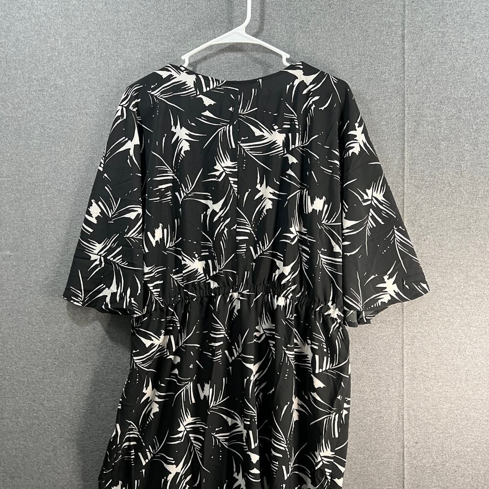 Belle Beach by Kim Gravel Petite Tie Front Cover-Up Poolside Palm, Petite M/L - Picture 14 of 15